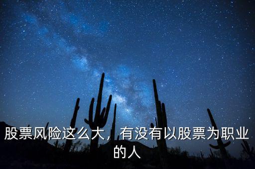股票風(fēng)險(xiǎn)這么大，有沒有以股票為職業(yè)的人