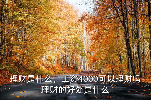 理財是什么，工資4000可以理財嗎理財?shù)暮锰幨鞘裁? class=