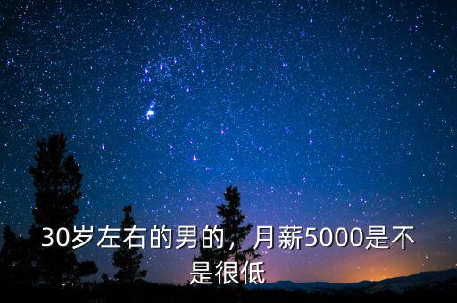 30歲左右的男的，月薪5000是不是很低