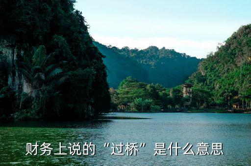 財務(wù)上說的“過橋”是什么意思