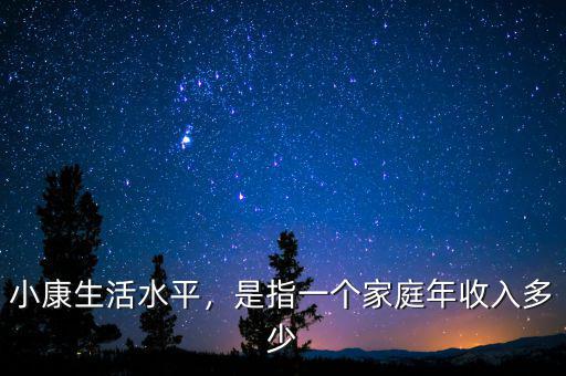 小康生活水平，是指一個(gè)家庭年收入多少