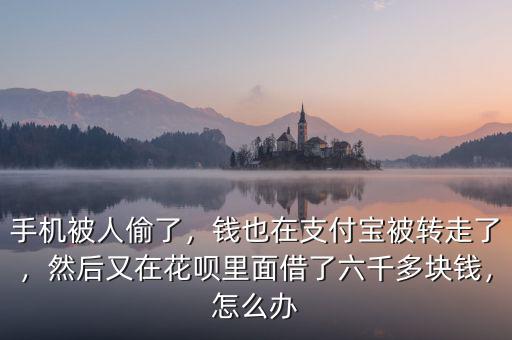 手機(jī)被人偷了，錢也在支付寶被轉(zhuǎn)走了，然后又在花唄里面借了六千多塊錢，怎么辦