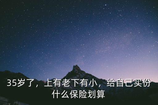 35歲了，上有老下有小，給自己買份什么保險(xiǎn)劃算