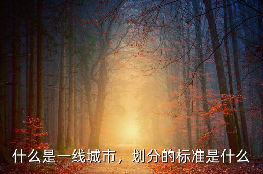 什么是一線城市，劃分的標(biāo)準(zhǔn)是什么