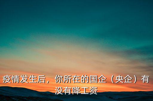 疫情發(fā)生后，你所在的國企（央企）有沒有降工資