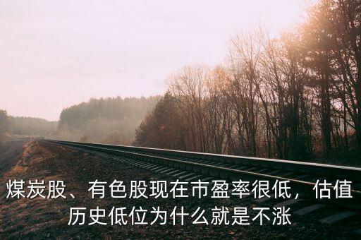 煤炭股、有色股現在市盈率很低，估值歷史低位為什么就是不漲