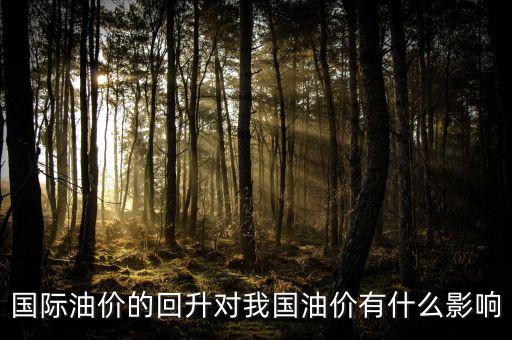 國際油價(jià)的回升對我國油價(jià)有什么影響