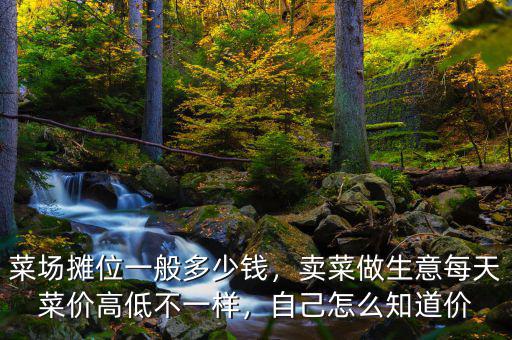 菜場攤位一般多少錢，賣菜做生意每天菜價高低不一樣，自己怎么知道價