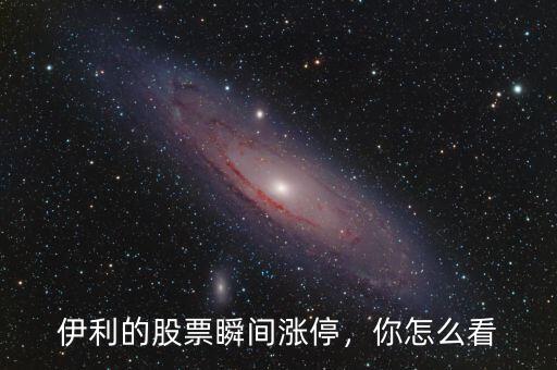 伊利的股票瞬間漲停，你怎么看