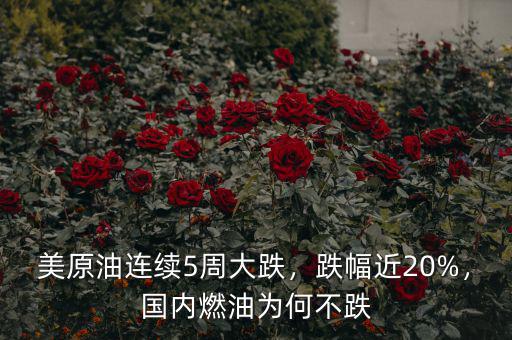美原油連續(xù)5周大跌，跌幅近20%，國(guó)內(nèi)燃油為何不跌