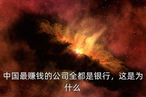 中國最賺錢的公司全都是銀行，這是為什么