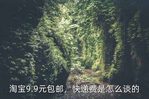 淘寶9.9元包郵，快遞費(fèi)是怎么談的