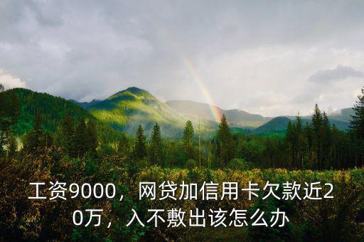 工資9000，網(wǎng)貸加信用卡欠款近20萬(wàn)，入不敷出該怎么辦