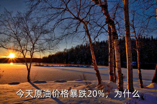 今天原油價格暴跌20%，為什么