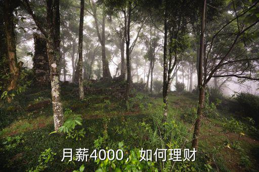 月薪4000，如何理財(cái)