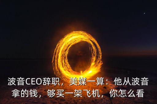 波音CEO辭職，美媒一算：他從波音拿的錢，夠買一架飛機，你怎么看