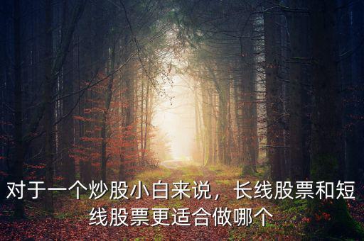 對于一個炒股小白來說，長線股票和短線股票更適合做哪個