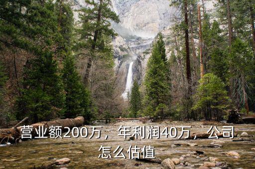 營業(yè)額200萬，年利潤40萬，公司怎么估值