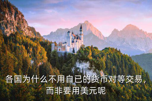 各國(guó)為什么不用自已的貨幣對(duì)等交易，而非要用美元呢