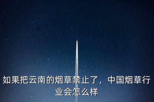 如果把云南的煙草禁止了，中國煙草行業(yè)會怎么樣