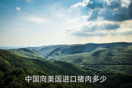 中國每年進(jìn)口多少豬肉,中國向美國進(jìn)口豬肉多少