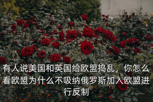 有人說(shuō)美國(guó)和英國(guó)給歐盟搗亂，你怎么看歐盟為什么不吸納俄羅斯加入歐盟進(jìn)行反制