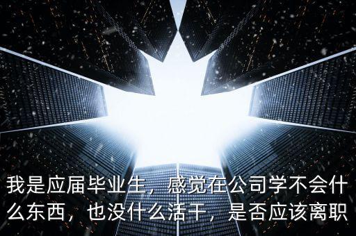 我是應(yīng)屆畢業(yè)生，感覺在公司學(xué)不會什么東西，也沒什么活干，是否應(yīng)該離職