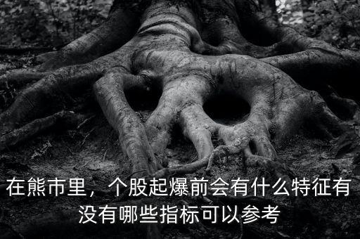 在熊市里，個股起爆前會有什么特征有沒有哪些指標可以參考