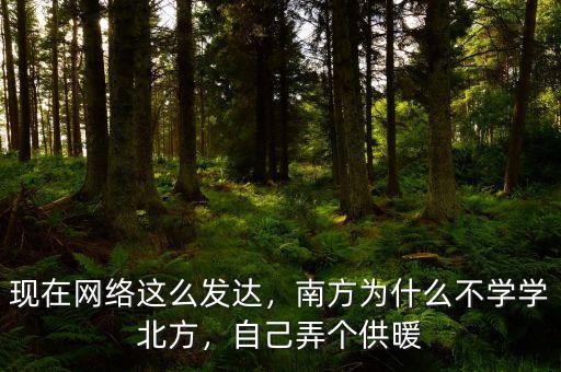 現(xiàn)在網(wǎng)絡(luò)這么發(fā)達(dá)，南方為什么不學(xué)學(xué)北方，自己弄個供暖