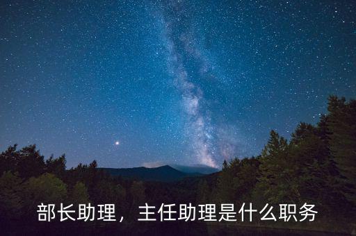 部長(zhǎng)助理，主任助理是什么職務(wù)