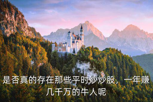 是否真的存在那些平時炒炒股，一年賺幾千萬的牛人呢