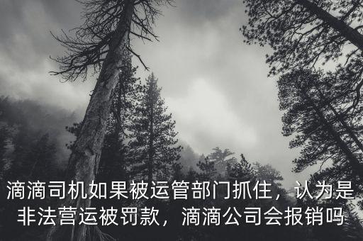 滴滴司機(jī)如果被運(yùn)管部門抓住，認(rèn)為是非法營(yíng)運(yùn)被罰款，滴滴公司會(huì)報(bào)銷嗎
