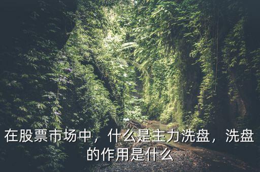 在股票市場中，什么是主力洗盤，洗盤的作用是什么