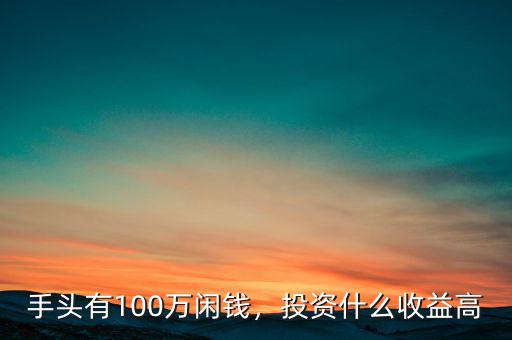 手頭有100萬閑錢，投資什么收益高
