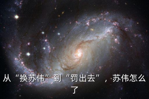 從“換蘇偉”到“罰出去”，蘇偉怎么了