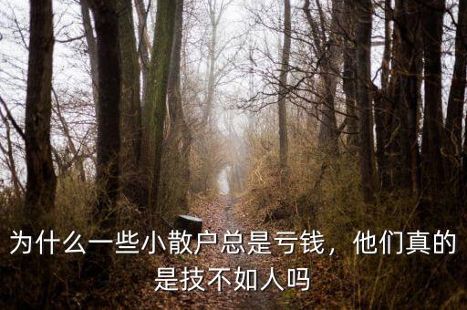 為什么一些小散戶總是虧錢，他們真的是技不如人嗎