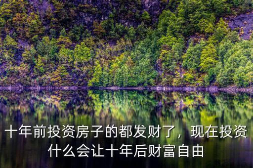 十年前投資房子的都發(fā)財了，現(xiàn)在投資什么會讓十年后財富自由