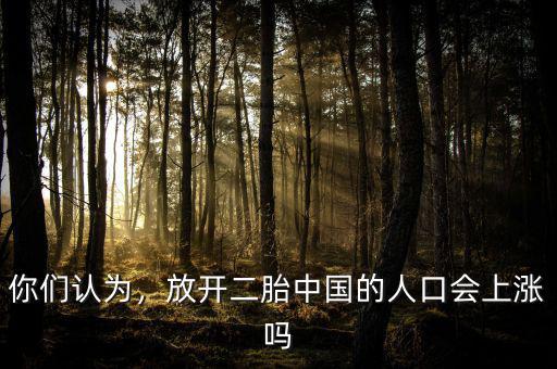 你們認(rèn)為，放開二胎中國的人口會(huì)上漲嗎