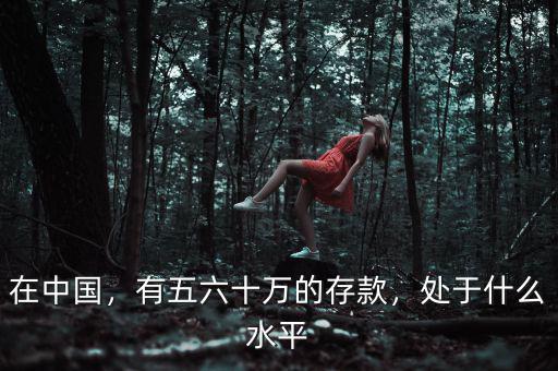 在中國，有五六十萬的存款，處于什么水平