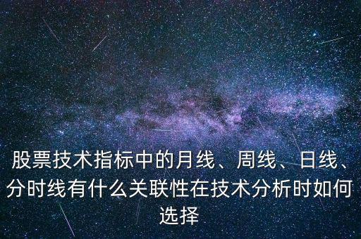 股票技術指標中的月線、周線、日線、分時線有什么關聯(lián)性在技術分析時如何選擇