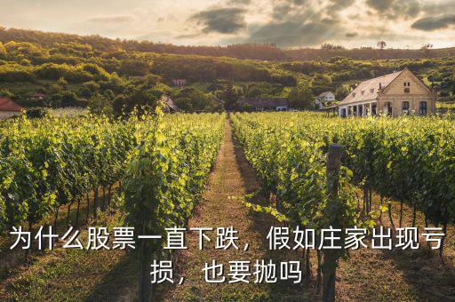 為什么股票一直下跌，假如莊家出現(xiàn)虧損，也要拋嗎