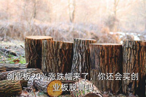 創(chuàng)業(yè)板20%漲跌幅來了，你還會買創(chuàng)業(yè)板股票嗎