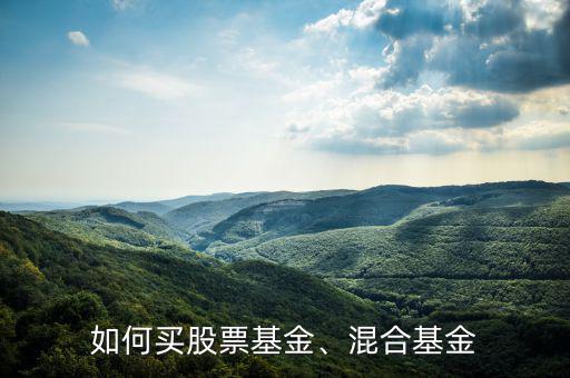 如何買股票基金、混合基金