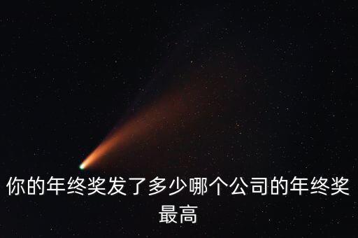 你的年終獎發(fā)了多少哪個(gè)公司的年終獎最高