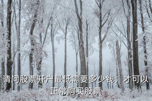 股票開戶銀行要存多少錢,請(qǐng)問股票開戶最低需要多少錢