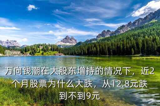 萬向錢潮在大股東增持的情況下，近2個月股票為什么大跌，從12.8元跌到不到9元