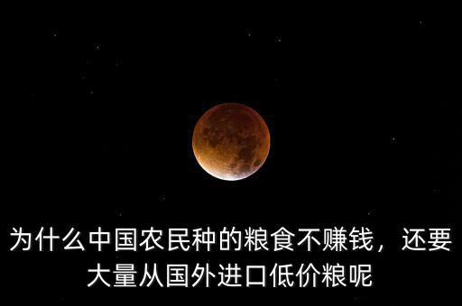 為什么中國農(nóng)民種的糧食不賺錢，還要大量從國外進口低價糧呢