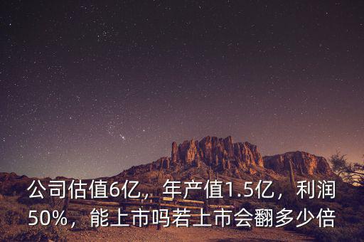 公司估值6億，年產值1.5億，利潤50%，能上市嗎若上市會翻多少倍