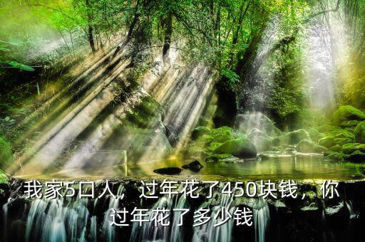 我家5口人，過年花了450塊錢，你過年花了多少錢