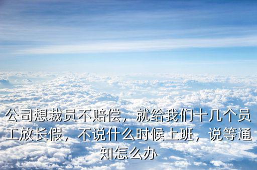 公司想裁員不賠償，就給我們十幾個員工放長假，不說什么時候上班，說等通知怎么辦